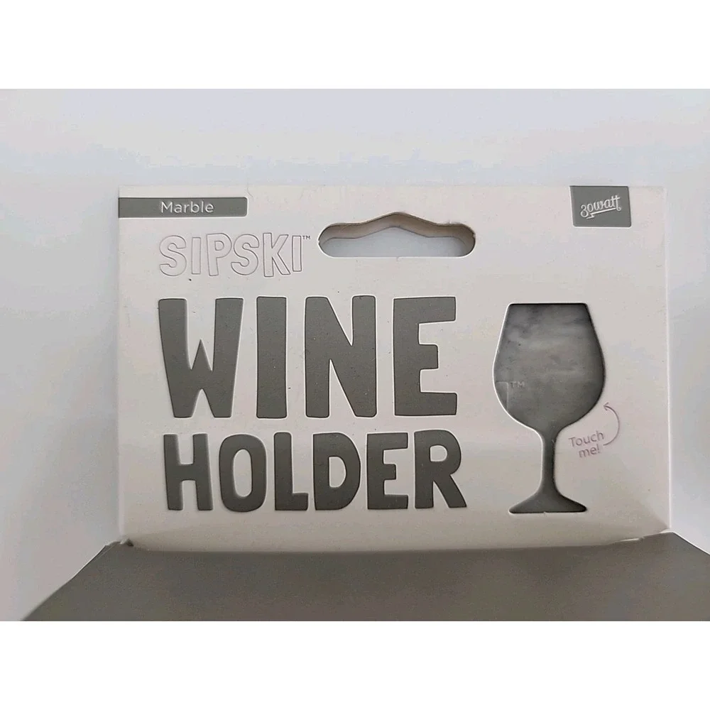 Sipski Marble Design Wine Holder 30‎ Watt Pairs Well With Bubble Baths Brand New